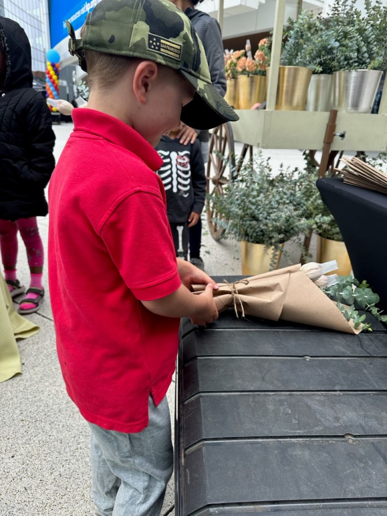 Fine Motor Practice: Tying a Flower Arrangement