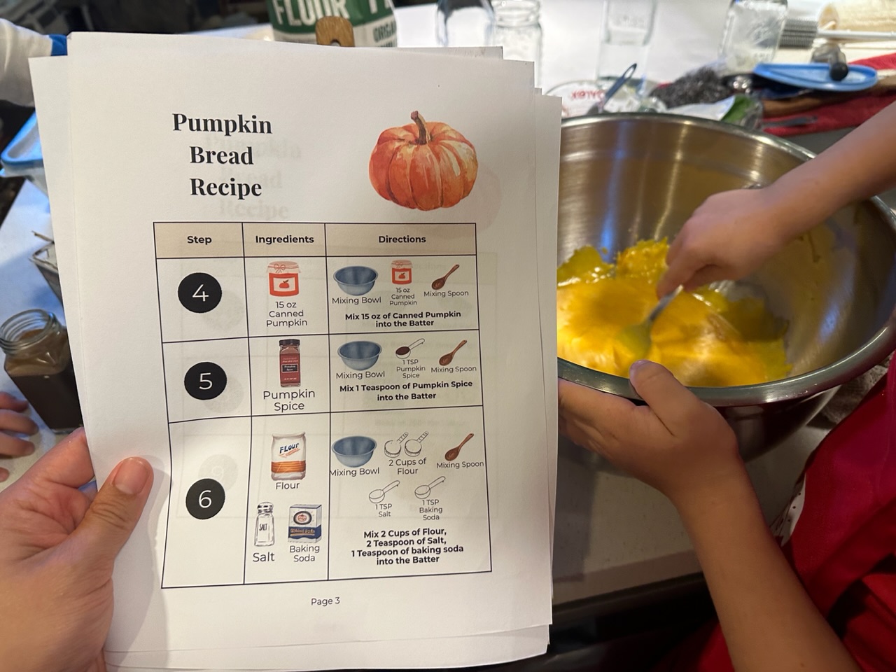 Easy Pumpkin Bread Recipe for Kids – Montessori Visual Recipe Cards ...