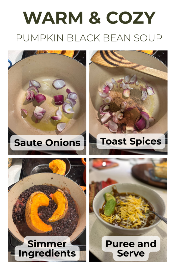 Warm and Cozy Pumpkin Black Bean Soup